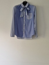 RICH & ROYAL Damen Hemd-Bluse, Gr. 36/S, Blau/Weiß, Gestreift, Baumwolle, Top