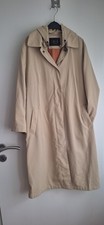 Aus Nachlass original Daks London Designer Damen Mantel Beige Unifarben Gr. 44