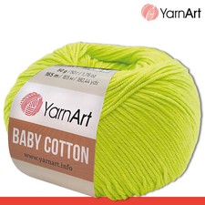 YarnArt 50 g Baby Cotton Wolle Baumwolle Acryl Häkelgarn Strickgarn 55 Farben