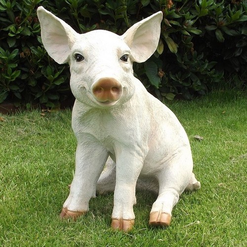 Gartenfigur schwein ferkel - gartenfigur,