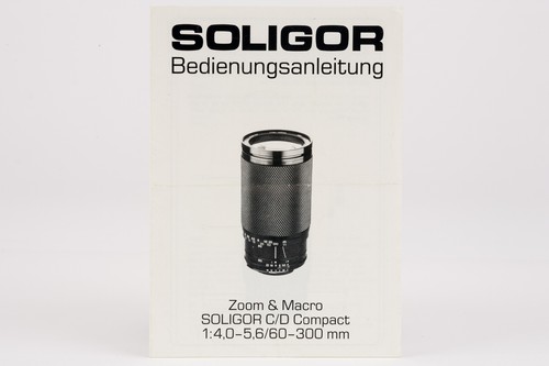 Bedienungsanleitung soligor - bedienungsanleitung,