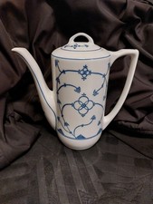 Jäger Eisenberg Kaffeekanne 1,2 L Indisch Blau blau Saks Porzellan ca 21 cm Höhe