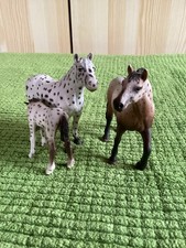 Schleich Pferd Knabstrupper 13617 13619 13689Hengst Stute Fohlen Familie