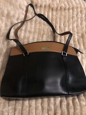 Handtasche Schultertasche schwarz mit hellbraun von Disser