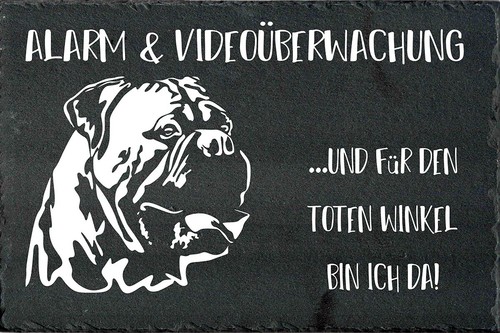 Bullmastiff hundewarnschild - bullmastiff,  hundewarnschild