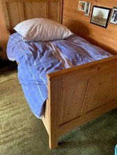Antikes Einzelbett um 1900 Weichholz Stecksystem