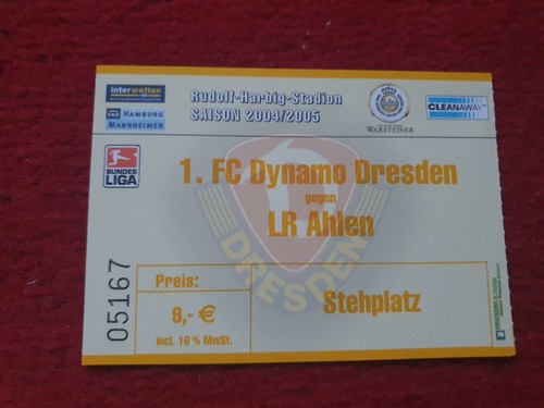Sammler ticket 05 dynamo - ek, 04/05