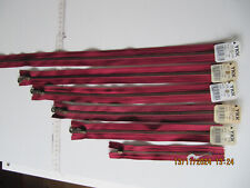 YKK-Reißverschluß 5 mm Weinrot Col.527 - Länge 40 cm für Jacken u.ä.