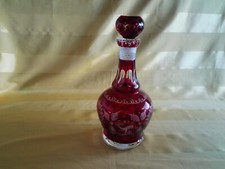 Karaffe , rubinrot - Rotbeize