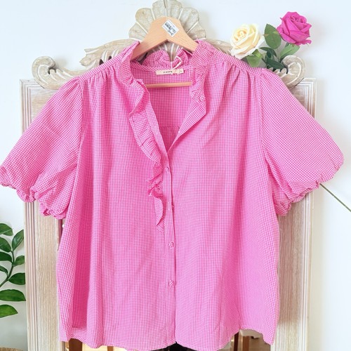 Gestreiftes shirt rosa - gestreiftes, weiß