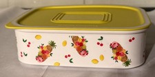 Tupperware _ Quadro  500mL weiß Deckel gelb Motiv Früchte _Ausstellungsstücke