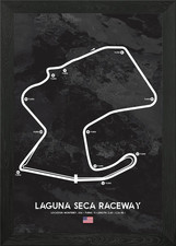 Laguna Seca Rennbahn Gerahmtes