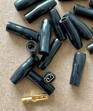 20 St. KFZ-Kabelschuhe / Flach Steckverbinder Buchse / weiblich. Vergoldet 3mm