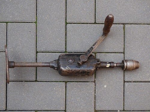 Antike handbohrmaschine - antike,