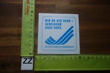 Alter Aufkleber Stadt Hotel Ruhrgebiet Essen Bochum Herne Dortmund Duisburg