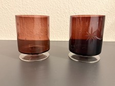 Tchibo TCM Kerzenhalter Windlichter 2 Stück Glas mit Fuß H 11,5 cm wie NEU