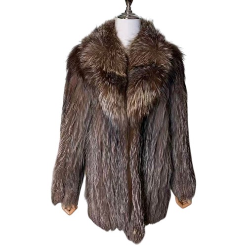 Echter silberfuchs pelzmantel - echter,