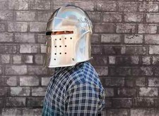 Teutonic Battle Warrior Stahlrüstung Helm Reenactment Barbuta Helm Geschenk