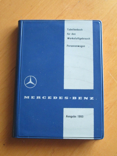 Tabellenbuch mercedes 1960 - tabellenbuch,