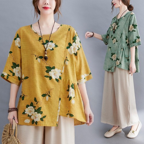 Damen chinesische ethno leinen - ethno,