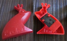 2x Erdal Frosch  Knackfrosch Klicker rot  Werbung West- Germany ca. 70er