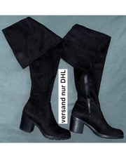 Schwarze Overknee Stiefel Größe 38