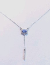 Tansanit Halskette Silber 925 Kostenloser Versand