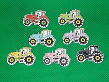 Traktor Knopf Trecker Knöpfe Schlepper Holz basteln nähen Holzknöpfe Bauernhof