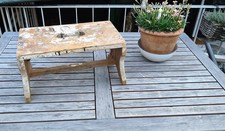 Alter Holzschemel Fußhocker