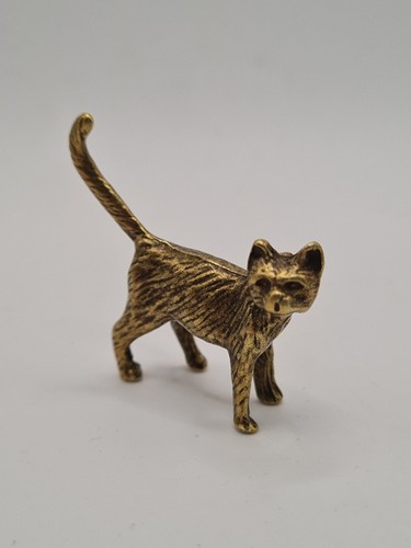 Süße katze figur messing - süße,