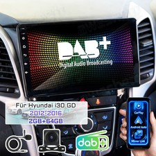 DAB+ Für Hyundai i30 GD 2012-2016 Android 15 Autoradio Carplay GPS RDS 64GB +KAM