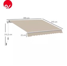Gelenkarmmarkise Markise Sonnenmarkise Balkonmarkise & Kurbel Anti-UV wasserfest