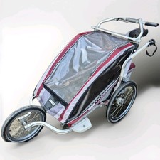 Thule Chariot CX2 Zweisitzer mit Zubehör Babysling, Fahrraddeichsel, Vorderrad 