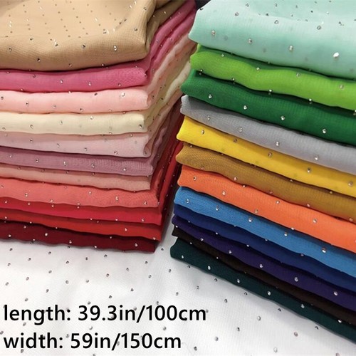 Chiffon strass stoff - chiffon,