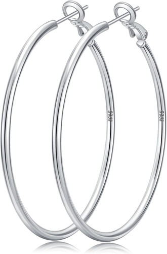 2mm breite ohrringe silber - breite,