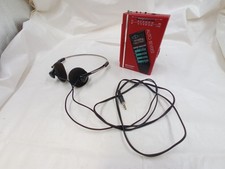 Sharp Portable Tragbarer Kassettenspieler/Tuner - AM/FM Walkman - Vintage - Rot