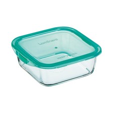 LUMINARC Glasbehälter mit Deckel Frischhaltedose Lunch Lagoon 1,22 L quadratisch