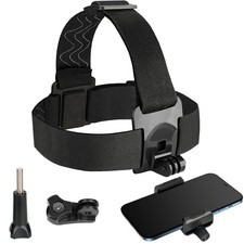 Einstellbare Kopfgurt Telefon Halter Stirnband mit Clip für Handy/Sport Kamera
