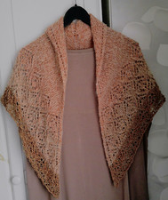 Schultertuch -Dreieckstuch -Gestricktes Unikat -Handarbeit -Farbverlauf -Alpaka