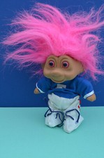 ✿● TROLL Gnom Kobold Zaubertroll ●✿ No 5 pink hair football 