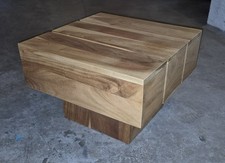 FineBuy Beistelltisch Massivholz Wohnzimmertisch 44cm Couchtisch Landhaus-Stil