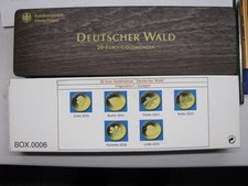 (2263) Original Holz Aufbewahrungsbox für 20 Euro Gold Deutscher Wald leer