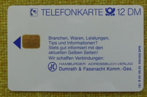 Telefonkarte deutschl 63 - telefonkarte, s
