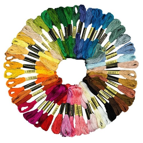 Set bunte stickgarne aus - set,