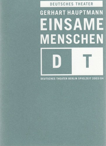 Programmheft gerhart hauptmann - programmheft,