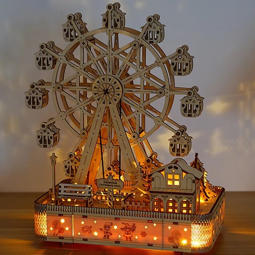 Holzpuzzle led riesenrad - 3d,