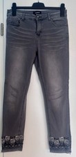 Desigual Damen Jeans Grau mit