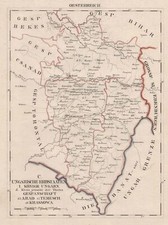 Rumänien Arad Temesvar Original Lithografie Landkarte Schlieben 1830