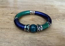 Sterlingsilber Emaille Armreif