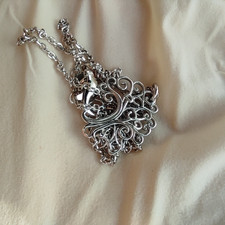 Silberne Glücksbaum Anhänger Halskette Dyadema Italy Silber Schmuck